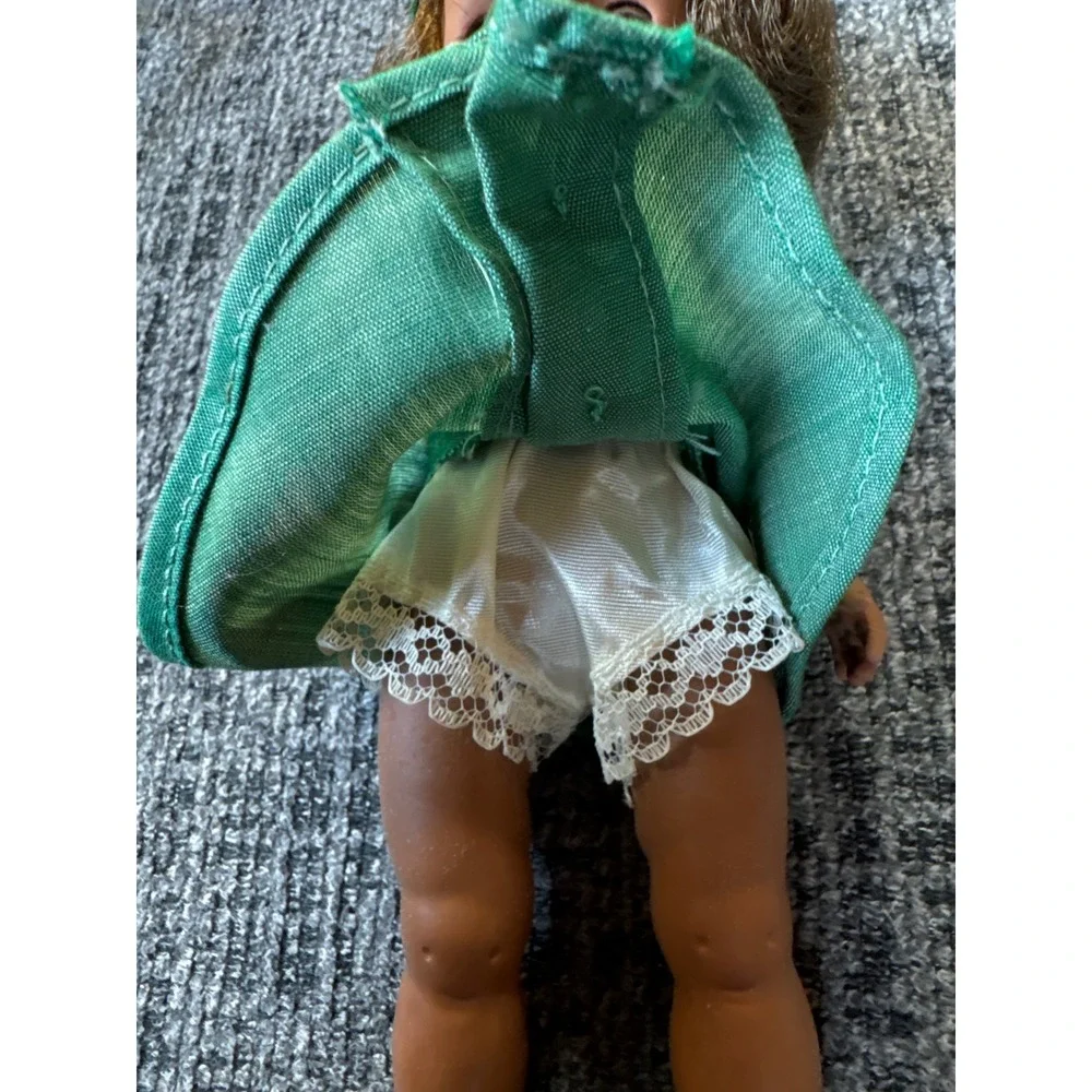 Vintage 1965 Effanbee Girl Scout Doll 8.5 Inch Green Uniform Original Box 1960s